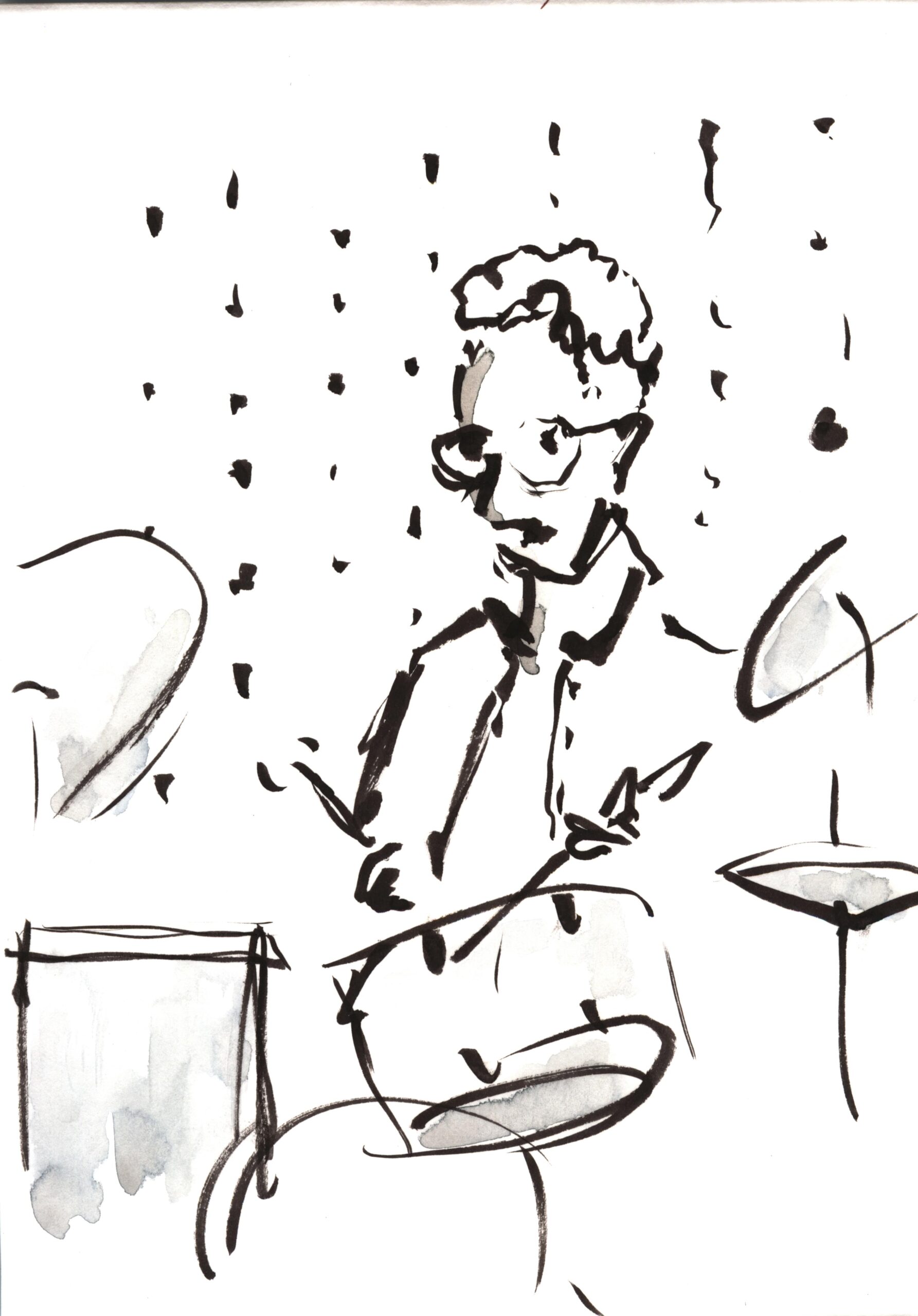 jazz zeichnen reportage life jamsession jazzhausheidelberg